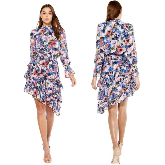 MISA X REVOLVE Los Angeles Savanna Dress in Tie Dye Floral asymmetrical Size S - Picture 14 of 14